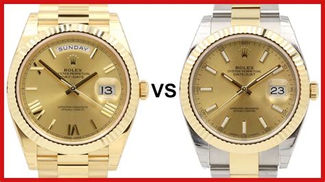 rolex datejust comparison|rolex day datejust two tone.